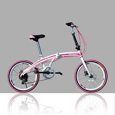 U8 Foldable Bicycle 20-inch Disc Brake 7 Speed Variable Speed High Carbon Steel Frame Student Adult