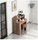 Folding Dining Household Small-sized Invisible Telescopic Solid Wood Space-saving Sideboard Table