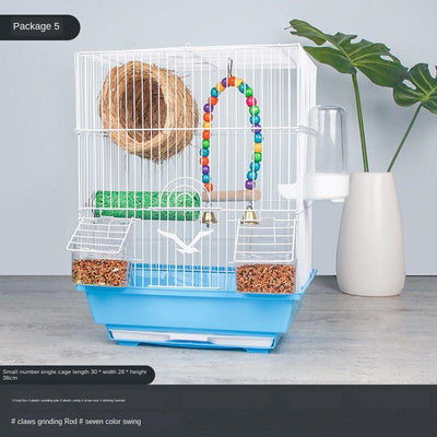 Fan Parrot Luxury Large Metal Embroidered Eye Lark Tiger Skin Feng Peony Pigeon Bird Cage Supplies