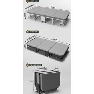 Yooke Foldable Bed Office Single Lunch Break Bed for Lunch Break Three Fold Sponge Bed Folding Bed