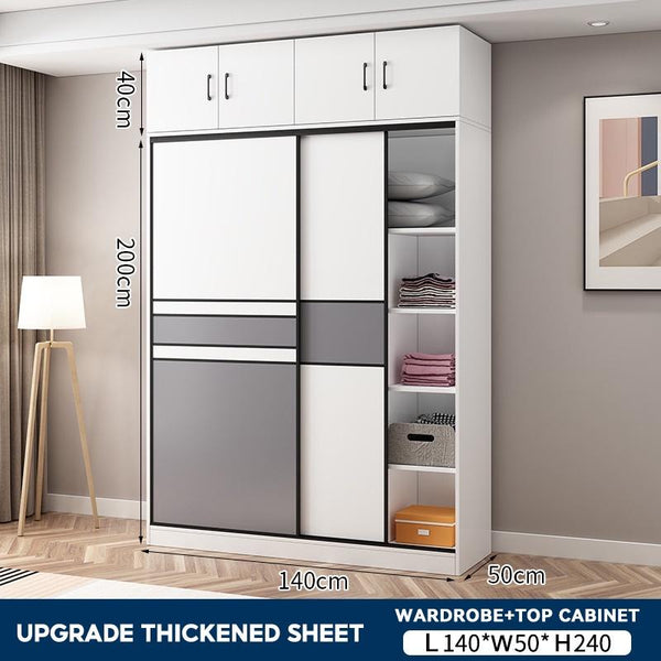 Wardrobe Sliding Door 2/3 Door Sliding Wardrobe Home Bedroom Modern Minimalist Sliding Door Wardrobe