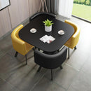 SENBIJU Nordic Dining Table Simple Combination Set With 4 Dining Chairs Family Sales Office