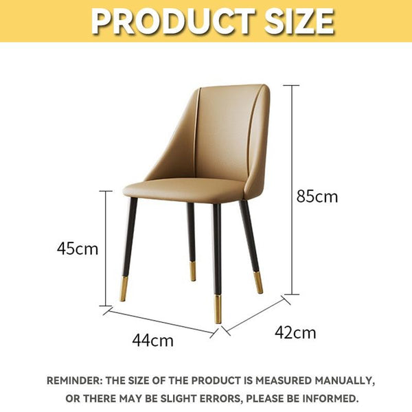 DF Dining Chair Nordic Stool Chair Back Rest Dining Chair PU Waterproof Wear Resistant Chair