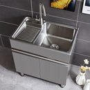 304 Sink Stainless Wash Pool Basin Steel Laundry Cabinet Bathroom Cabinets Washbasin Laundry Pool