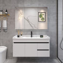 Nordic Solid Wood Bathroom Cabinet Combination Bathroom Washstand Washbasin Cabinet Small Family