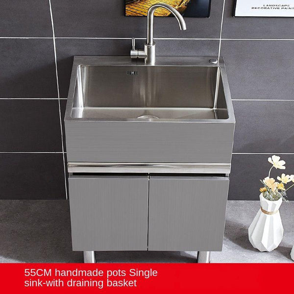 304 Sink Stainless Wash Pool Basin Steel Laundry Cabinet Bathroom Cabinets Washbasin Laundry Pool