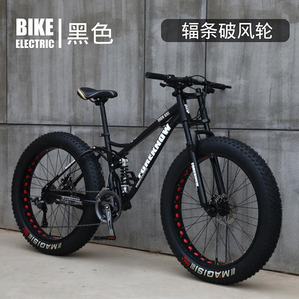 Mountain Bicycle Adult Off-roader Beach Snow Bike 4.0 Tire Male and Female Student Variable Speed