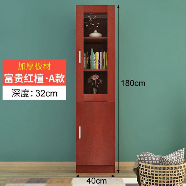 Bookcase Combination Simple Modern Living Room with Door Cabinet Glass Door Bookcase Economical