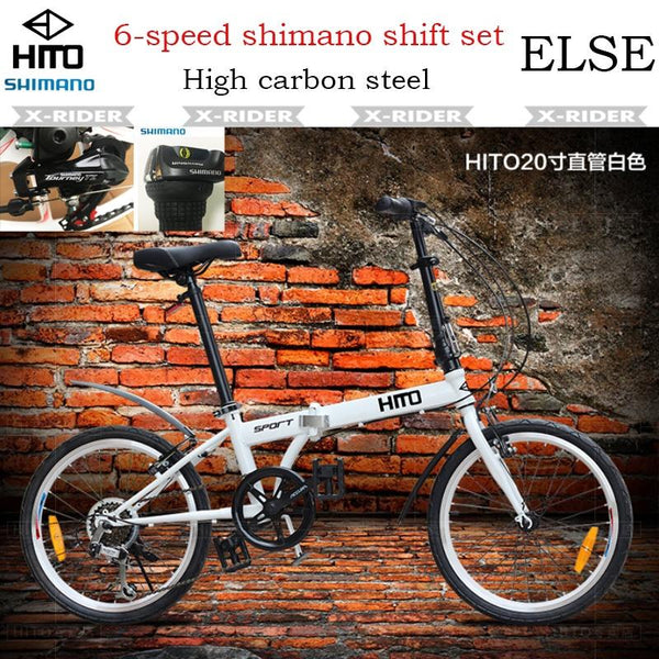 Hito Foldable Bike SHIMANO Foldable Bicycle High Carbon Steel Frame Folding Bike Disc Brake Folding
