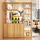 Solid Wood Storage Cabinet Hall Entrance Door Screen bookshelf Partition Space Saver Display Rack