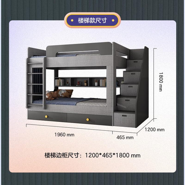 LAL Modern Simple Bed Frame Get On And Off The Bed Parallel To The High Low Bed Of The Same Width