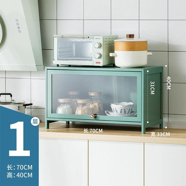 (EIYI) Kitchen Storage Cabinet Floor Multi-storey Cupboard Living Room Balcony Shelf With Door