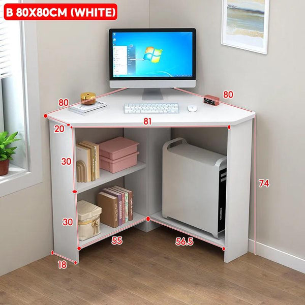 Study Table With Bookshelf Corner Desk Simple Desk Bookcase Integrated Corner Computer Desk