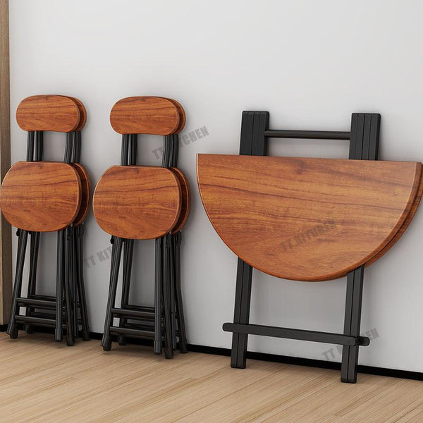 Foldable Table Round Home Dinning Folding Outdoor And Portable Stall Small Simple Dining Table