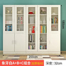 Bookcase Combination Simple Modern Living Room with Door Cabinet Glass Door Bookcase Economical