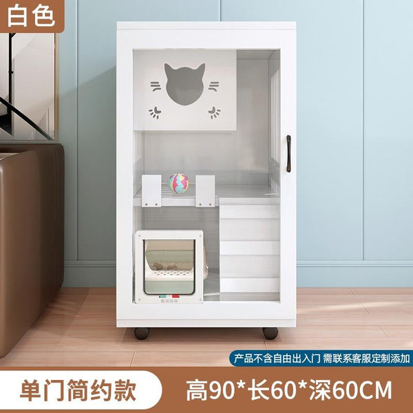 Solid Cat Cage Villa Wood Cat Cage Hold Luxury Villa Three Storey Super Large Nest Free Space