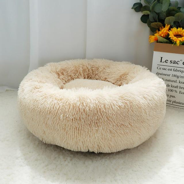 Byto Dog Bed Cat Bed Round Kennel House Long Plush Pets Beds For Medium Large Dogs Cats