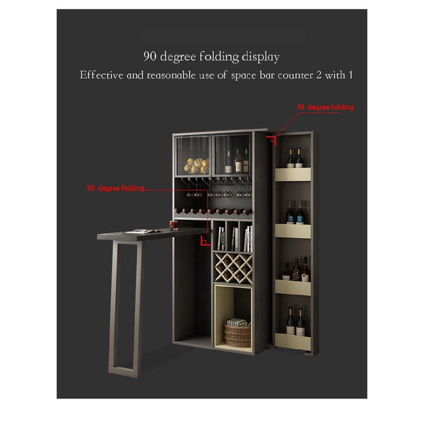 Cabinets Storage Modern Minimalist Folding Nordic Wine Cabinet