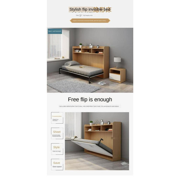 Beautiful Modern Simple Multi-functional Invisible Bedside Shelf Hidden Flip Small-sized