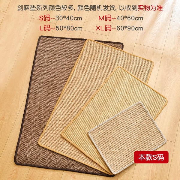RUNPET Sisal Cat Scratch Mat Cat Scratcher Horizontal Cat Floor Scratching Pad Rug Scratch Pad for