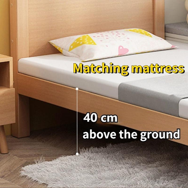 LAL Solid wood bed frame beech wood with mattress adult bed children's bed queen splicing bed baby