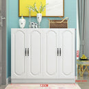 European Style Shoe Cabinet Multi Storey Large Capacity Storage Cabinet Wooden Household Balcony