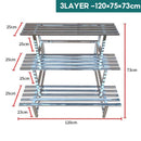 Stainless Steel Flower Rack Indoor/Outdoor Metal Plant Rack Ladder Flower Stand For Balcony Garden