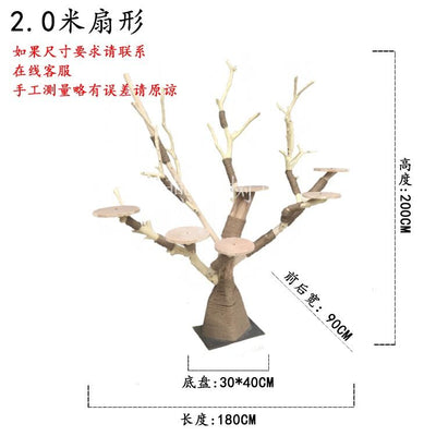 RUNPET Cat Condo Solid Wood Cat Climbing Rack Wear-resistant Non-stick Wood Dry Trunk Big Cat Nest