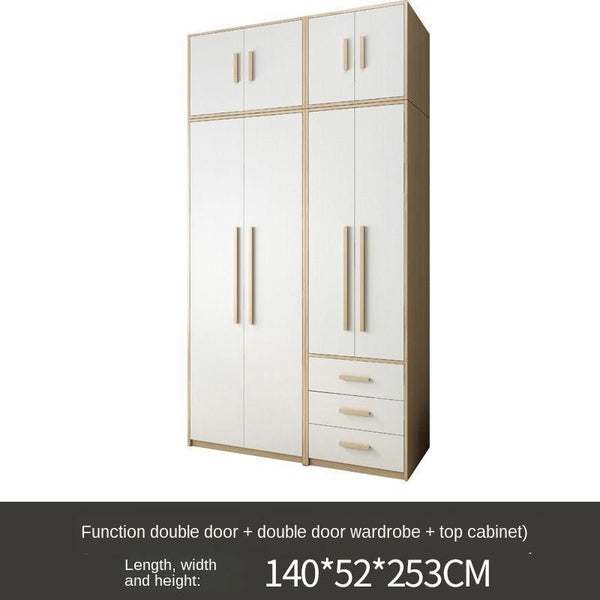 Nordic Wardrobe Simple Modern Economy Assembly Two-door Board Simple Custom Small Bedroom Wardrobe