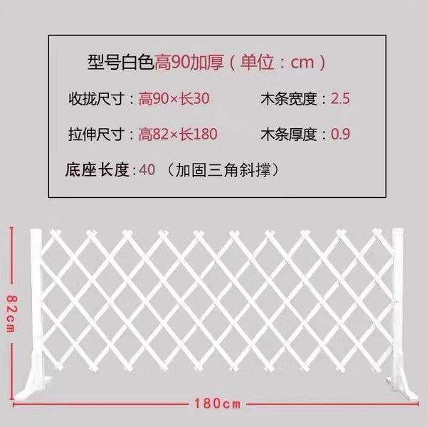 Anti-corrosion Wood Fence Outdoor Retractable Decorative Fence Indoor Pet Lattice Fence