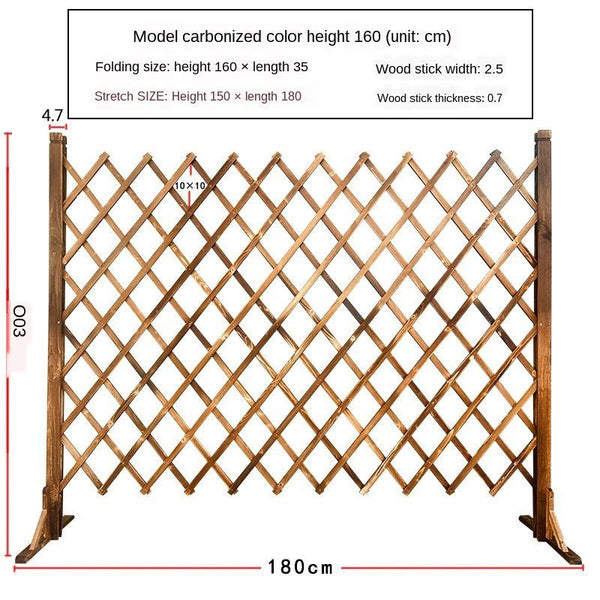 Outdoor Anticorrosive Wooden Fence Guardrail Telescopic Indoor Flower Garden Courtyard Decoration
