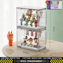 Popmart Display Box Acrylic Figurine Display Case For Blind box Lego With Display Shelf Transparent