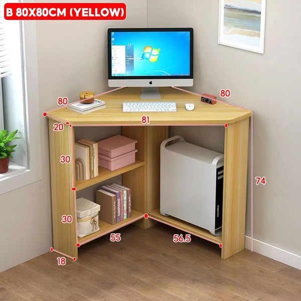Study Table With Bookshelf Corner Desk Simple Desk Bookcase Integrated Corner Computer Desk