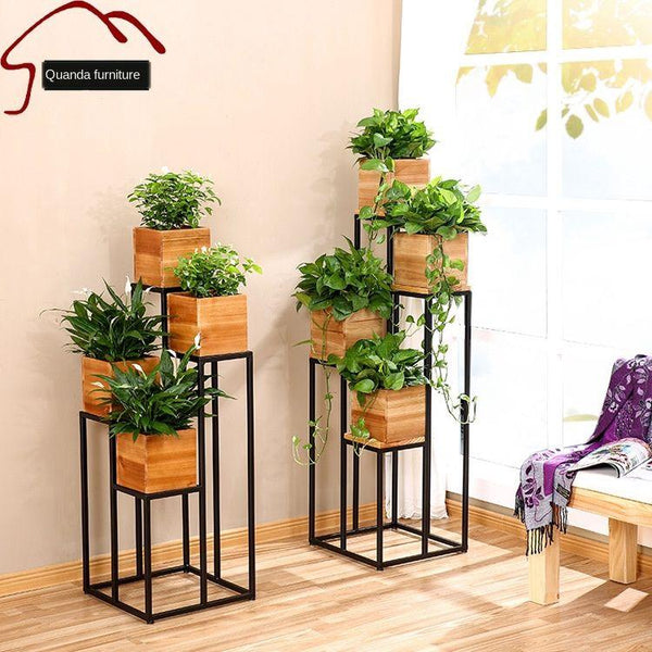 Balcony Living Room Decorated With Flower Pots