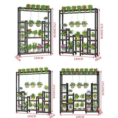 Indoor Screen Partition Living Room Xuanguan Green Flower Pot Rack Iron Floor-to-ceiling Multi-layer