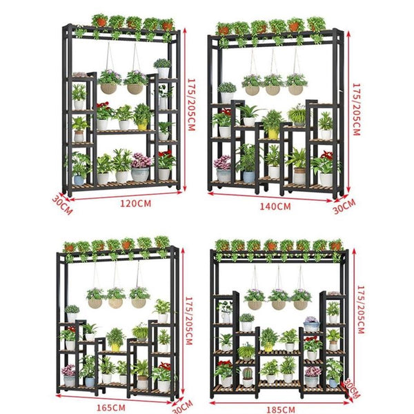 Indoor Screen Partition Living Room Xuanguan Green Flower Pot Rack Iron Floor-to-ceiling Multi-layer