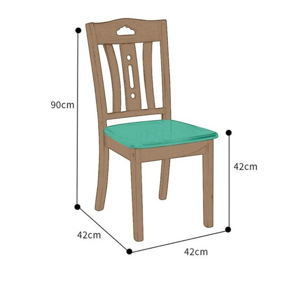 BEIMU Solid Wooden Dining Chair Family Hotel Restaurant Chair Log Chair