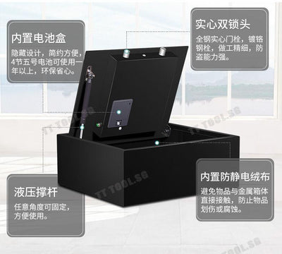 Kinbolee Safe Box Two Lock Turnover Door Digital Security Box Hotel Waterproof Safe Box