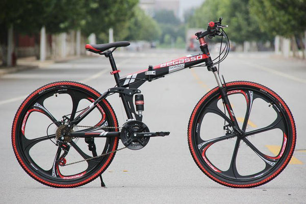 Begasso Folding Bicycle Shimano Accessories 24/27 26inch Mountain Bike Damping Disc Brake Variable