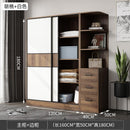 Simple Wardrobe Sliding Door Modern Small Family Bedroom Wooden Storage Cabinet Economy Style