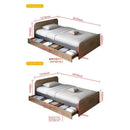 Single Bed Storage Bed 1.2m/1.5m Small Apartment Simple Modern Economic Storage Nordic Wind Bed