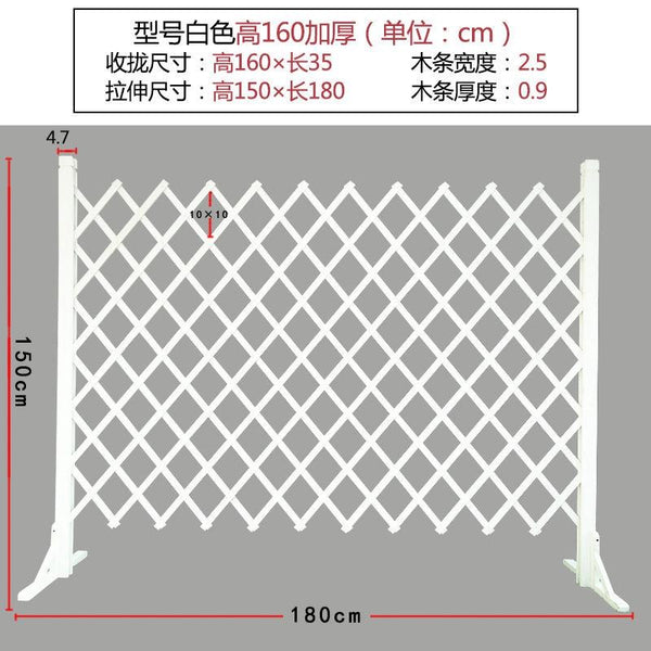 Outdoor Anticorrosive Wooden Fence Guardrail Telescopic Indoor Flower Garden Courtyard Decoration
