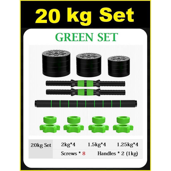 Adjustable Dumbbell Set Weight 10/15/20/30kg Barbell With Rubber Coated Foam Connector Home Fitness