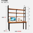 🎉Ready Stock🎉Loft Double Solid Wood Desk Bookshelf Combination Home Office Long Study Computer