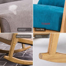 Wood Rocking Chair Lounge Chair Balcony Home Casual Nap Chair Single Lazy sofa