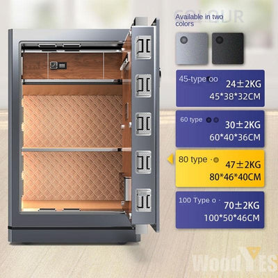 Safe Box Mechanical Code 1000℃ Fireproof Waterproof Lock 80 / 60 / 45cm All Steel Anti-theft Office