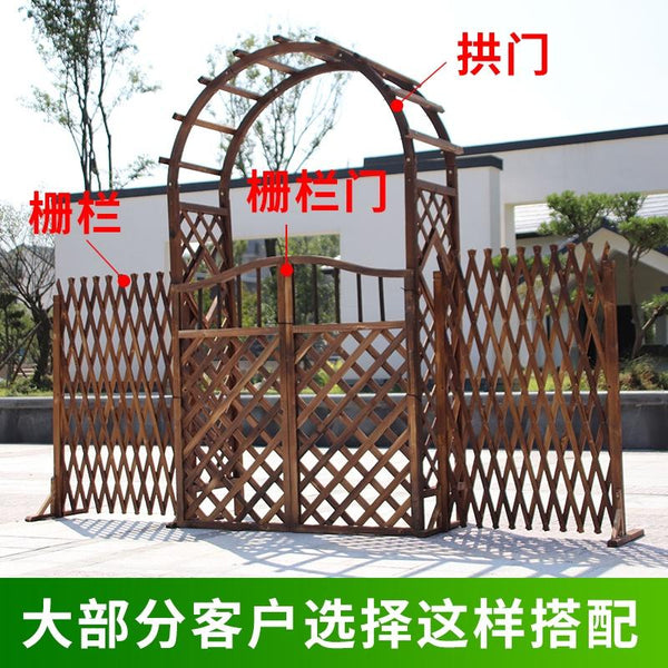 Anti-corrosion Wood Fence Outdoor Retractable Decorative Fence Indoor Pet Lattice Fence