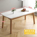 【YUEHUA】Glass Solid Wood Dining Table And Chair Set Home Small Apartment Modern Simple Telescopic