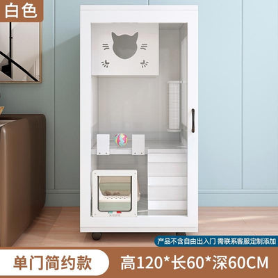 Solid Cat Cage Villa Wood Cat Cage Hold Luxury Villa Three Storey Super Large Nest Free Space