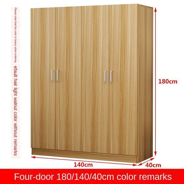 Bedroom Square Lattice Cabinet Wardrobe 140cm Small Household Load-bearing Wood 40/50 Deep Hanging